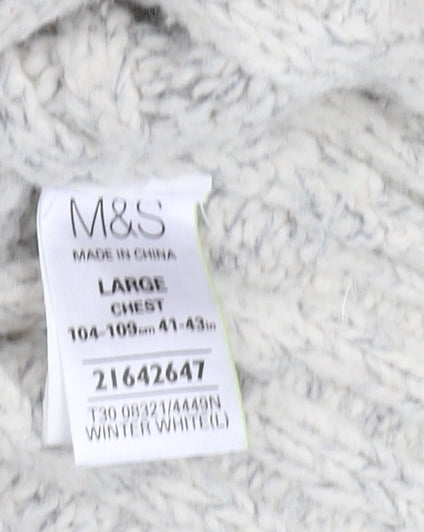 Marks and Spencer Mens Large Ivory Jumper