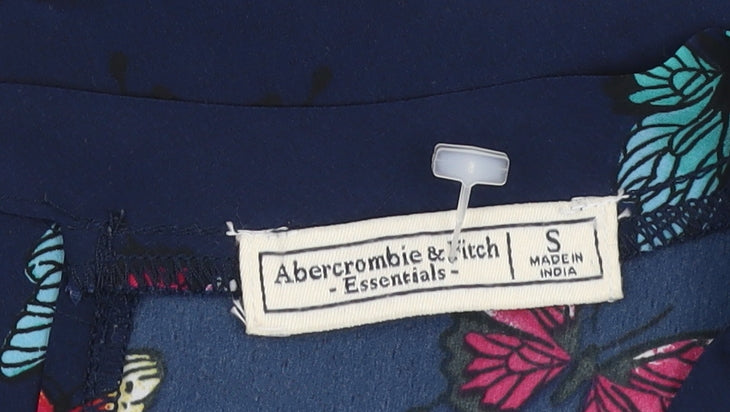 Abercrombie & Fitch Women's Blue Butterfly Blouse, S