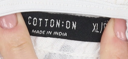 Cotton On Women's White Ruffled XL Skirt