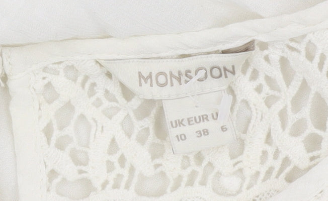 Womens UK Size 10 Monsoon Ivory Camisole Blouse