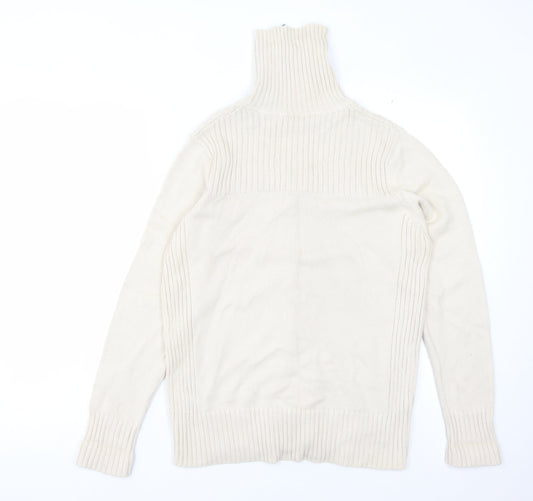 Womens UK Size 18 Marks and Spencer Beige Full Zip Jumper