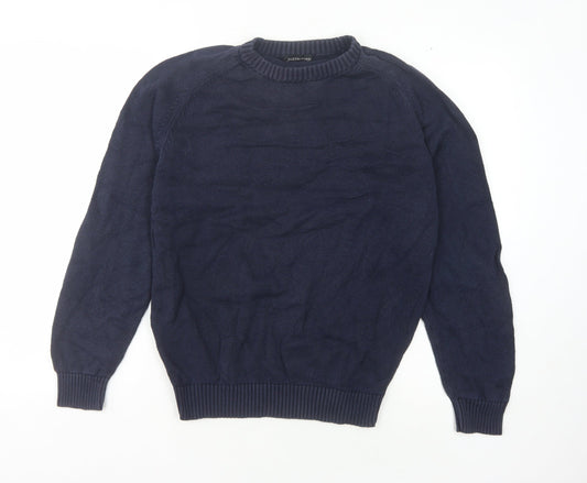 Mens UK Size S Austin Reed Blue Pullover Jumper