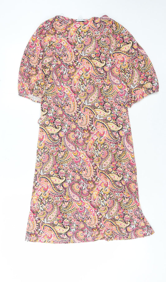 Next Women's Multicoloured Paisley Dress Size 10