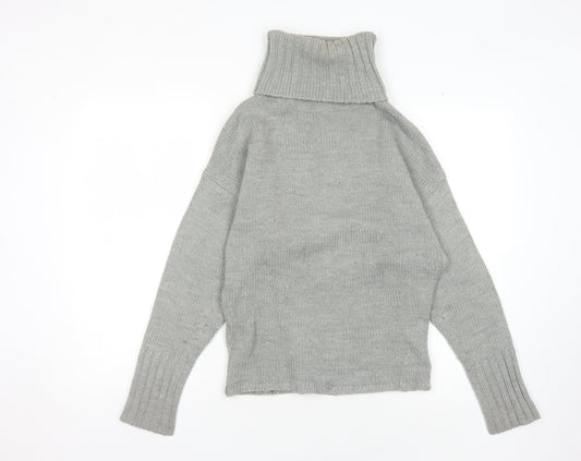 Womens UK Size S Bershka Grey Pullover Jumper