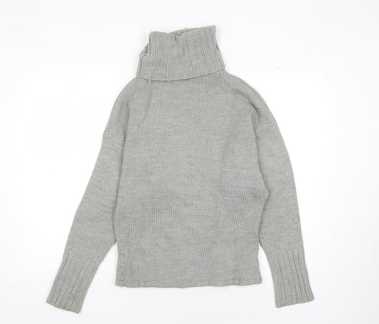 Womens UK Size S Bershka Grey Pullover Jumper