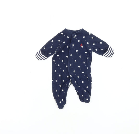 Additional front view of Jasper Conran Blue Newborn Nautical Babygrow unisex