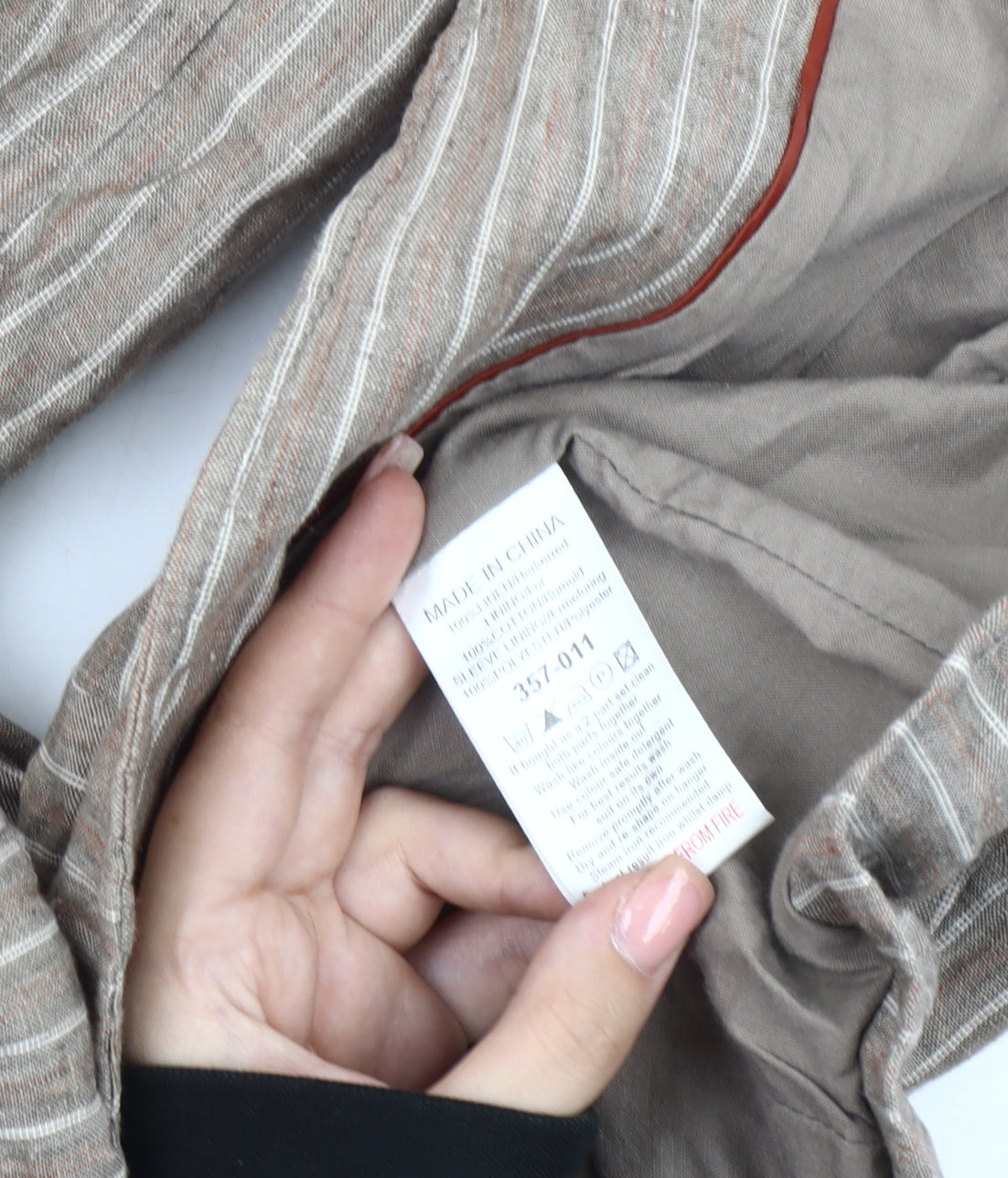 Next Women Brown Striped Suit Jacket, Size 10