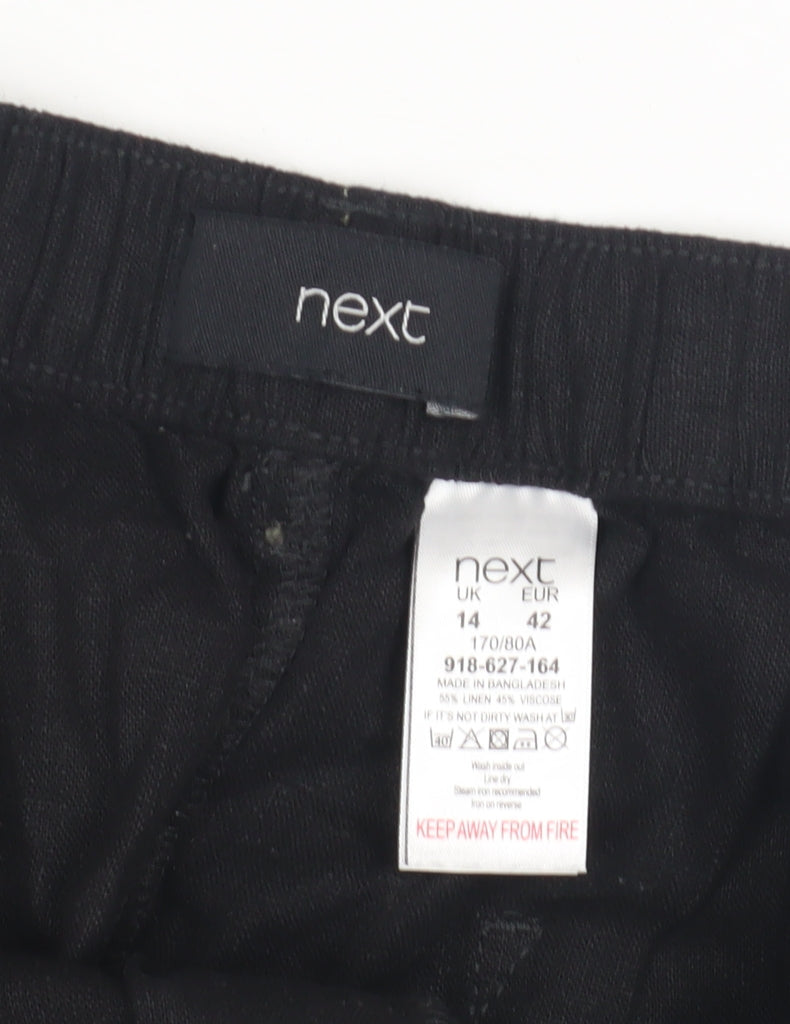 Next Women's Black Linen Pencil Skirt Size 14