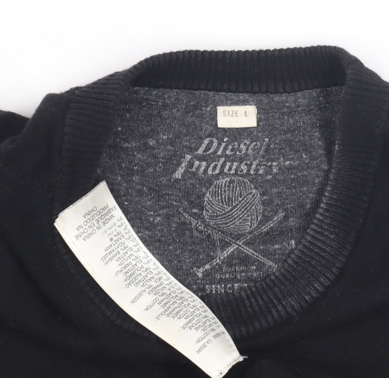 Diesel Men's Black Pullover Jumper L