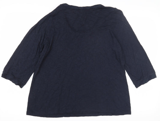 Womens UK Size 18 Marks and Spencer Blue Basic Blouse