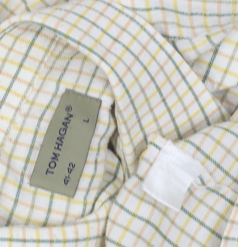 Tom Hagan Men's Multicoloured Check Shirt L