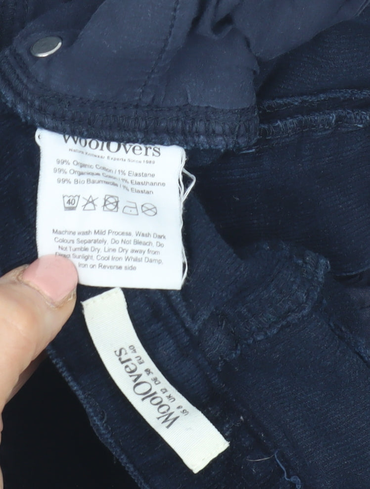 WoolOvers Women's Blue Trousers Size 12 Cotton Blend