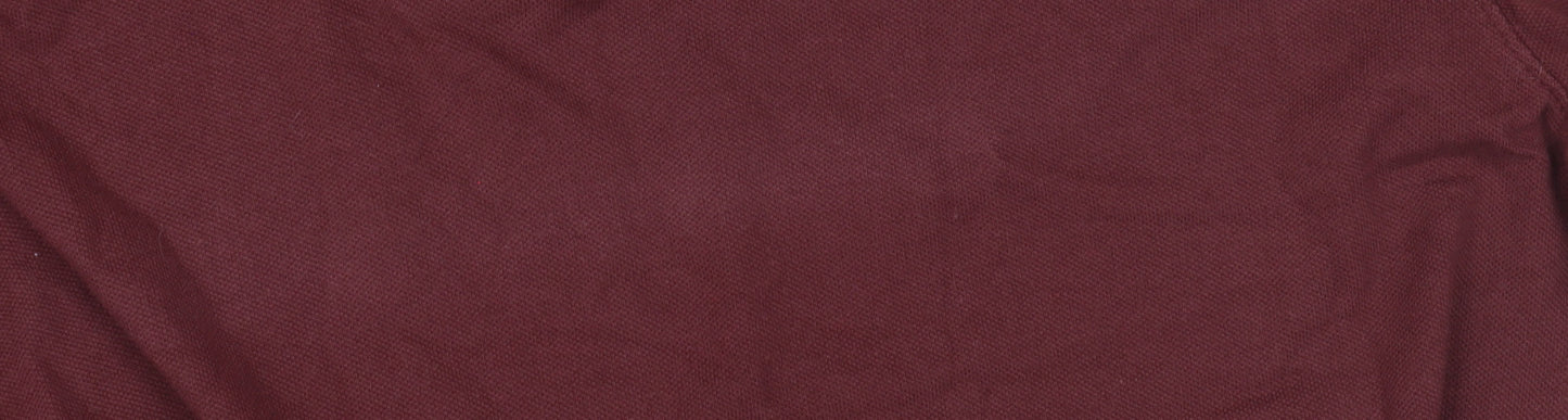 Abercrombie & Fitch Men's Red Polo Shirt L, Cotton Blend