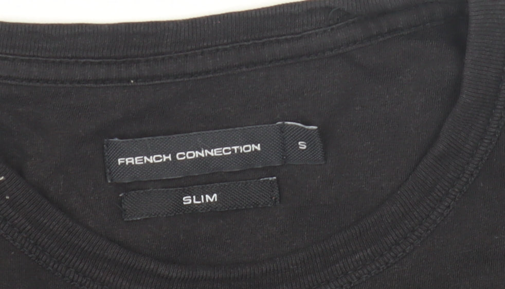 Mens UK Size S French Connection Black T-Shirt