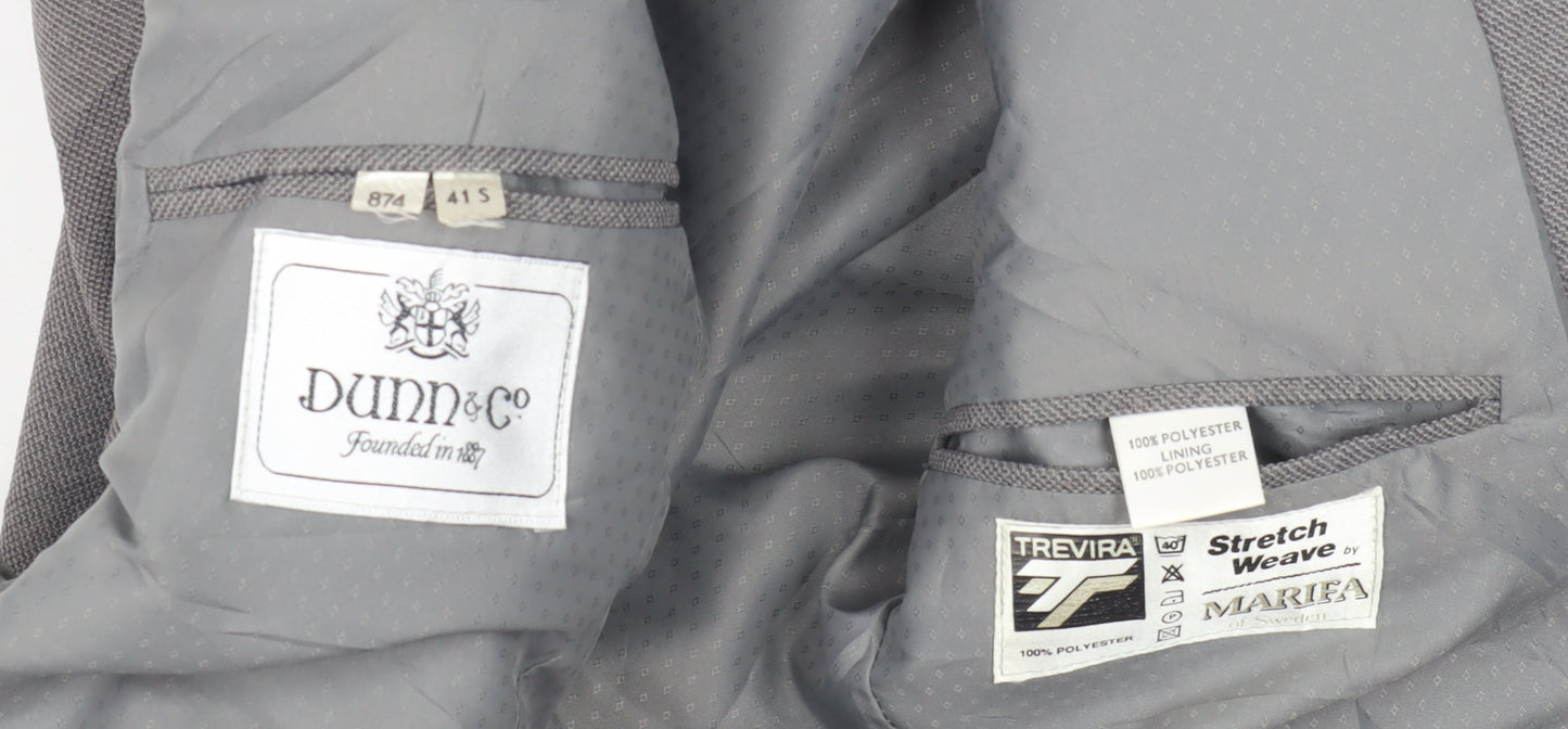 Dunn & Co Men's Grey Blazer, Size 41 S, Vintage