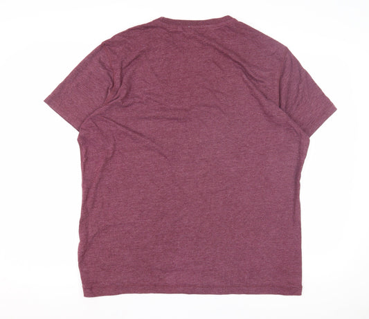 George Men's Purple Christmas T-Shirt, L, Graphic Print