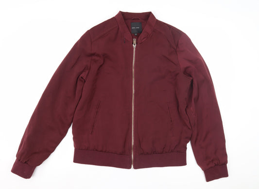 Womens UK Size 12 New Look Red Bomber Jacket