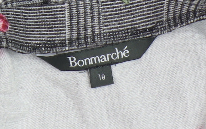 Bonmarché Women's Multicoloured Floral Flare Skirt Size 18