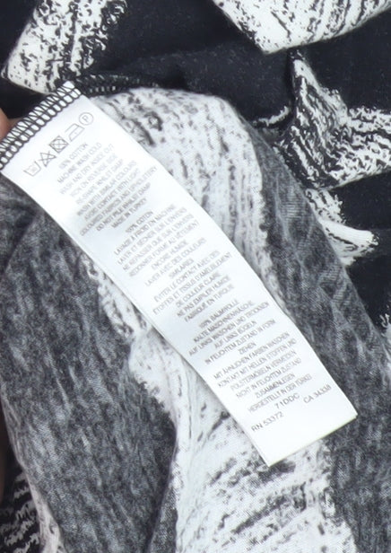 French Connection Black Striped Knit Dress UK 14