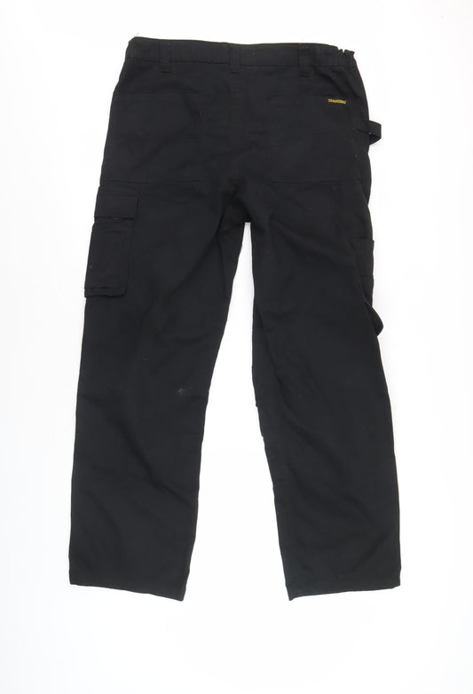 WorkWear Men's Black Cargo Trousers Size 34