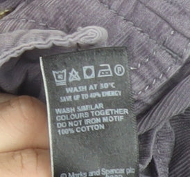 Womens UK Size 18 Marks and Spencer Purple Basic Button-Up