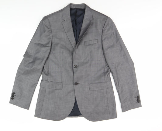 River Island Men's Grey Slim Fit Blazer Jacket 38