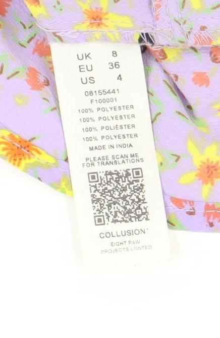 COLLUSION Women's Multicoloured Floral Dress Size 8