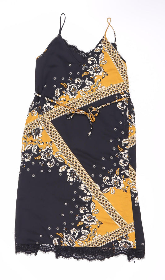 River Island Women's Multicoloured Slip Dress Size 8