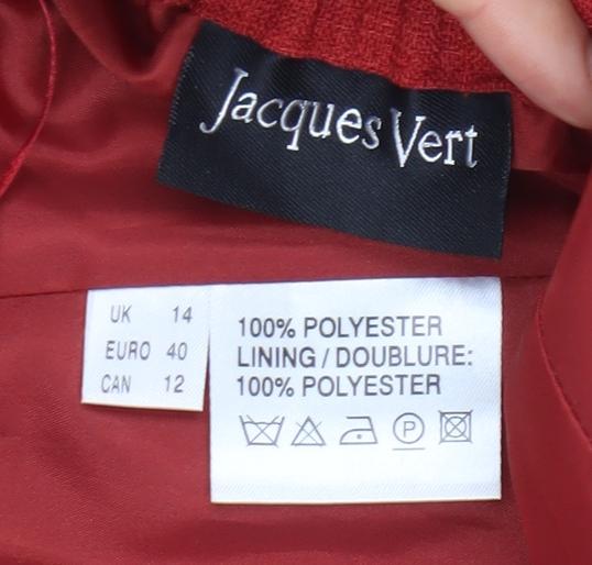 Jacques Vert Women's Red Skirt Size 14
