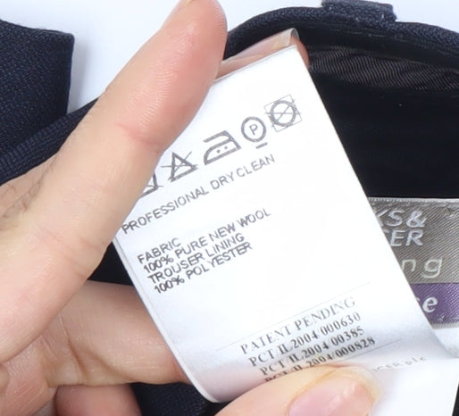 Marks and Spencer Men's Blue Wool Dress Pants 36