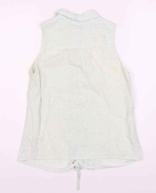 Womens UK Size 8 Fat Face Ivory Basic Button-Up