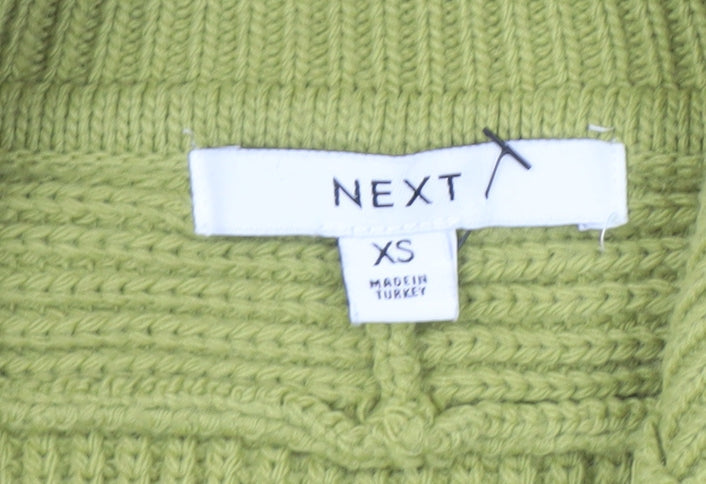Womens UK Size XS NEXT Green Full Zip Jumper