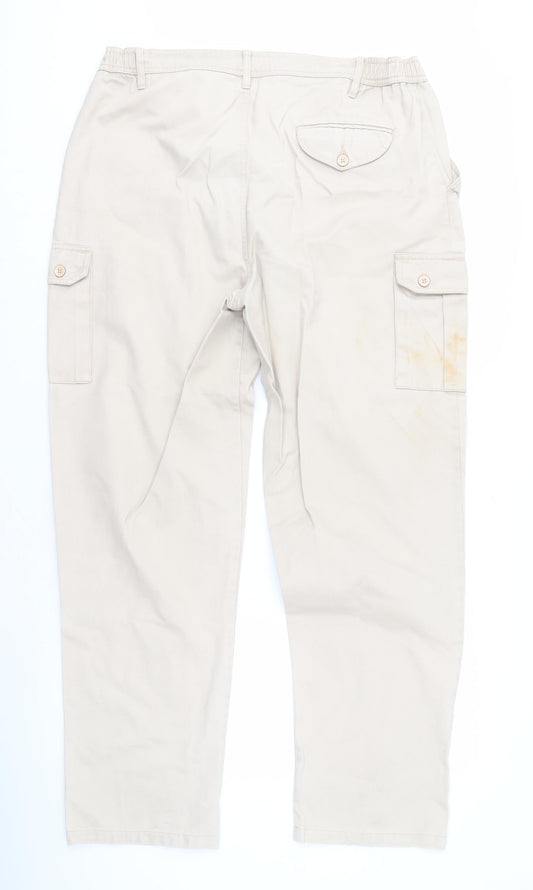 Pegasus Men's Beige Cargo Trousers - Size 38