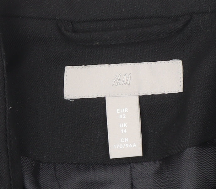 H&M Women's Black Blazer, Size 14, Classic Workwear