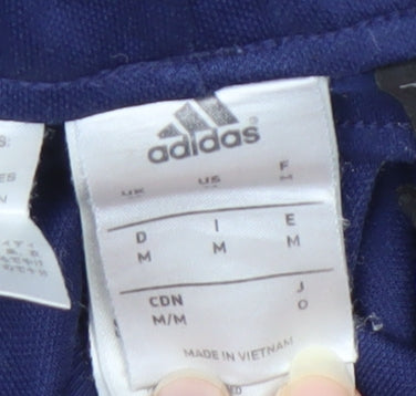 Adidas Men's Blue Track Pants, M, Gym Training Activity