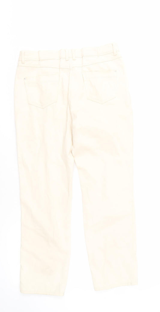 M&Co Women's Ivory Jeans Size 10 Cotton Blend