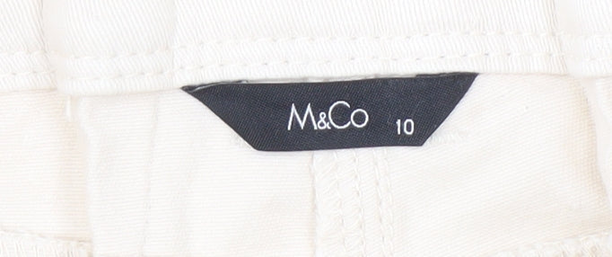 M&Co Women's Ivory Jeans Size 10 Cotton Blend