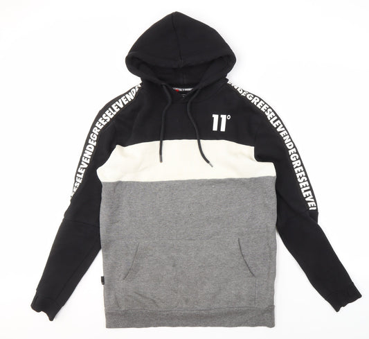 11 Degrees Men'S Black Pullover Hoodie M