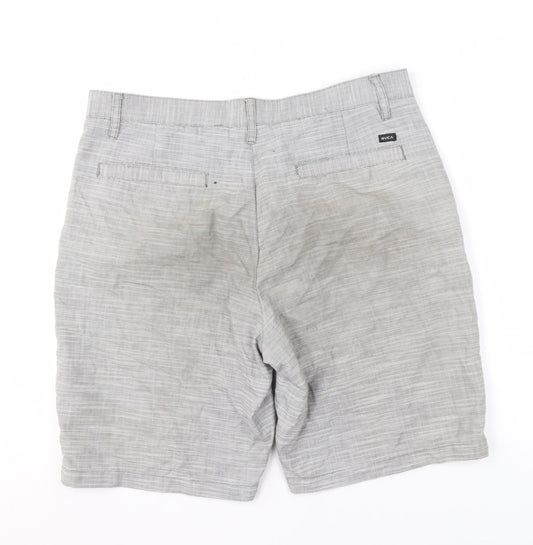 RVCA Men's Grey Regular Fit Chino Shorts Size 34