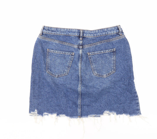 New Look Women's Blue Denim Pencil Skirt Size 14