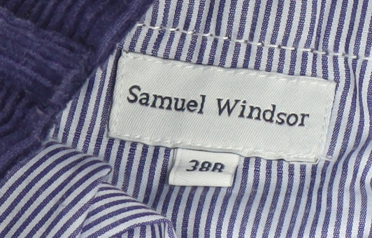 Samuel Windsor Men's Blue Corduroy Trousers 38R