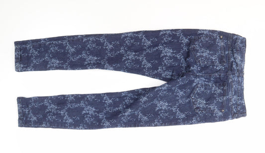 Next Women's Blue Skinny Jeans, Size 10, Floral