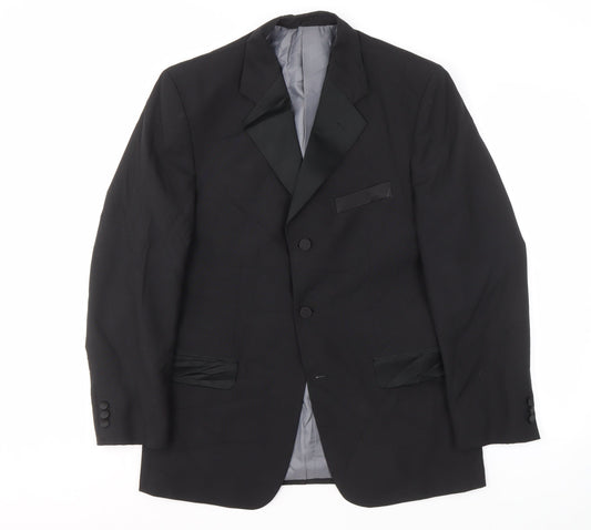 Mens UK Size 38 Armando Regular Black Suit Tuxedo