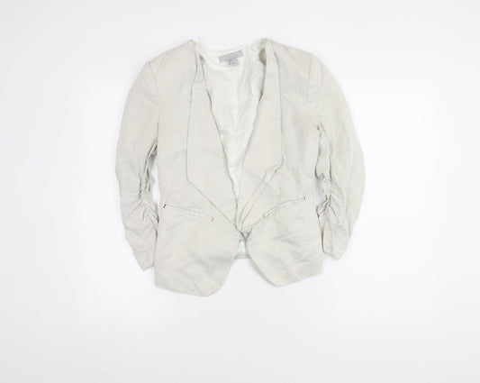 Womens UK Size 10 H&M Regular Ivory Blazer