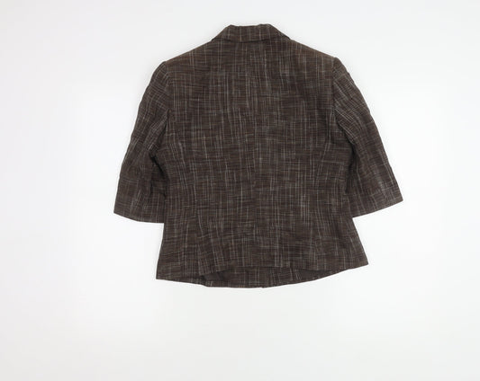 Minuet Women’s Brown Blazer Size 8 Classic Check