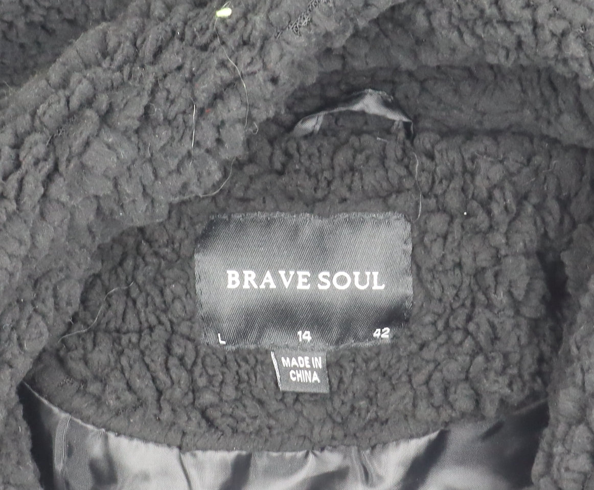 Womens UK Size 14 Brave Soul Black Basic Jacket