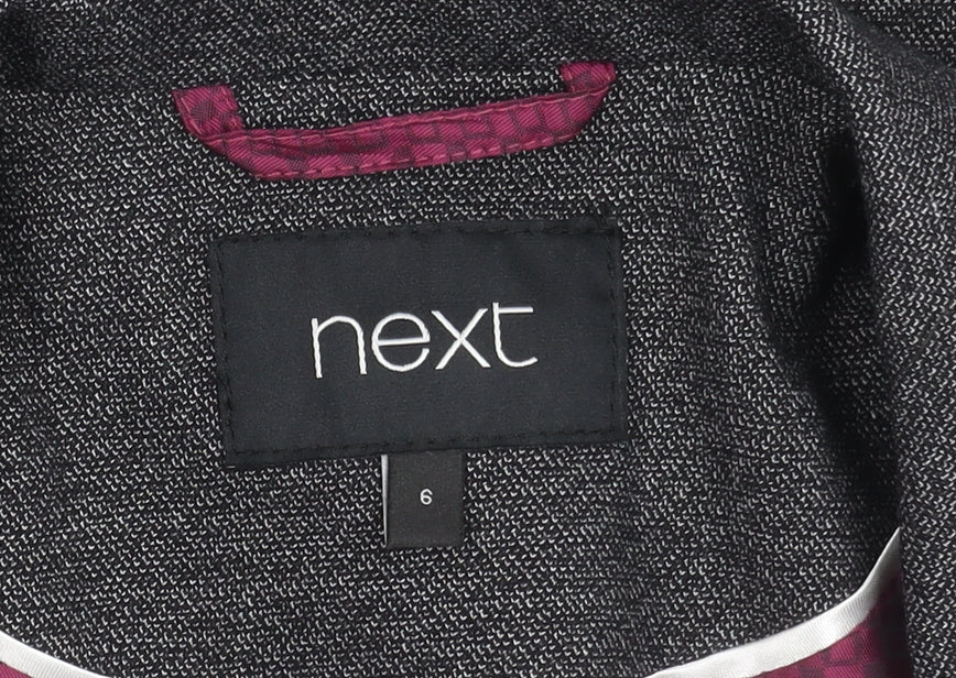 Next Women's Grey Blazer Size 6, Lined, Three-Button