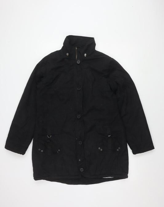 Womens UK Size 14 NEXT Black Anorak Coat