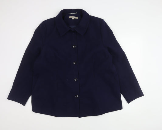 Womens UK Size 20 Anthology Blue Basic Jacket