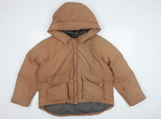 Womens UK Size 10 Missguided Beige Puffer Jacket